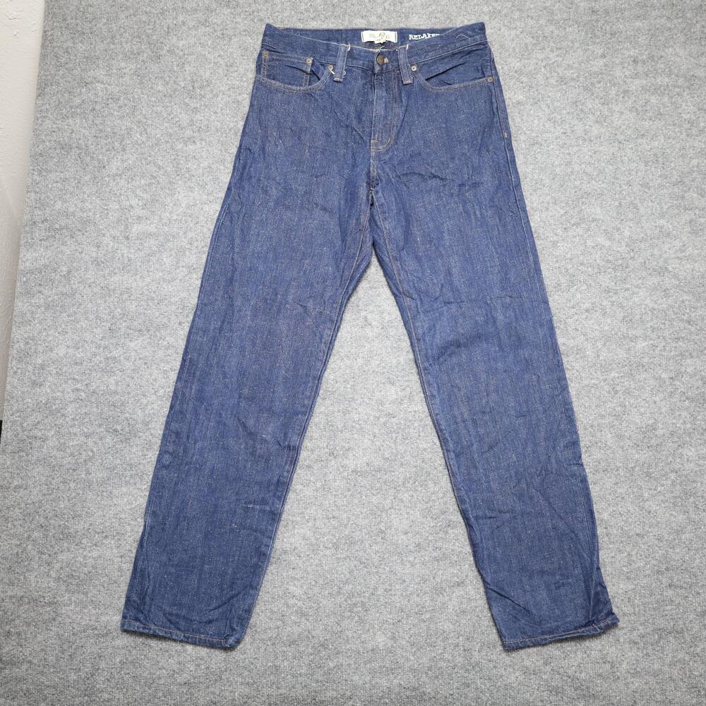 Madewell Relaxed Straight Jeans Womens 29 Dark Wash Blue High Rise Denim Classic